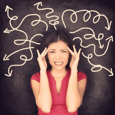 Visual representation of mental overload and decision fatigue