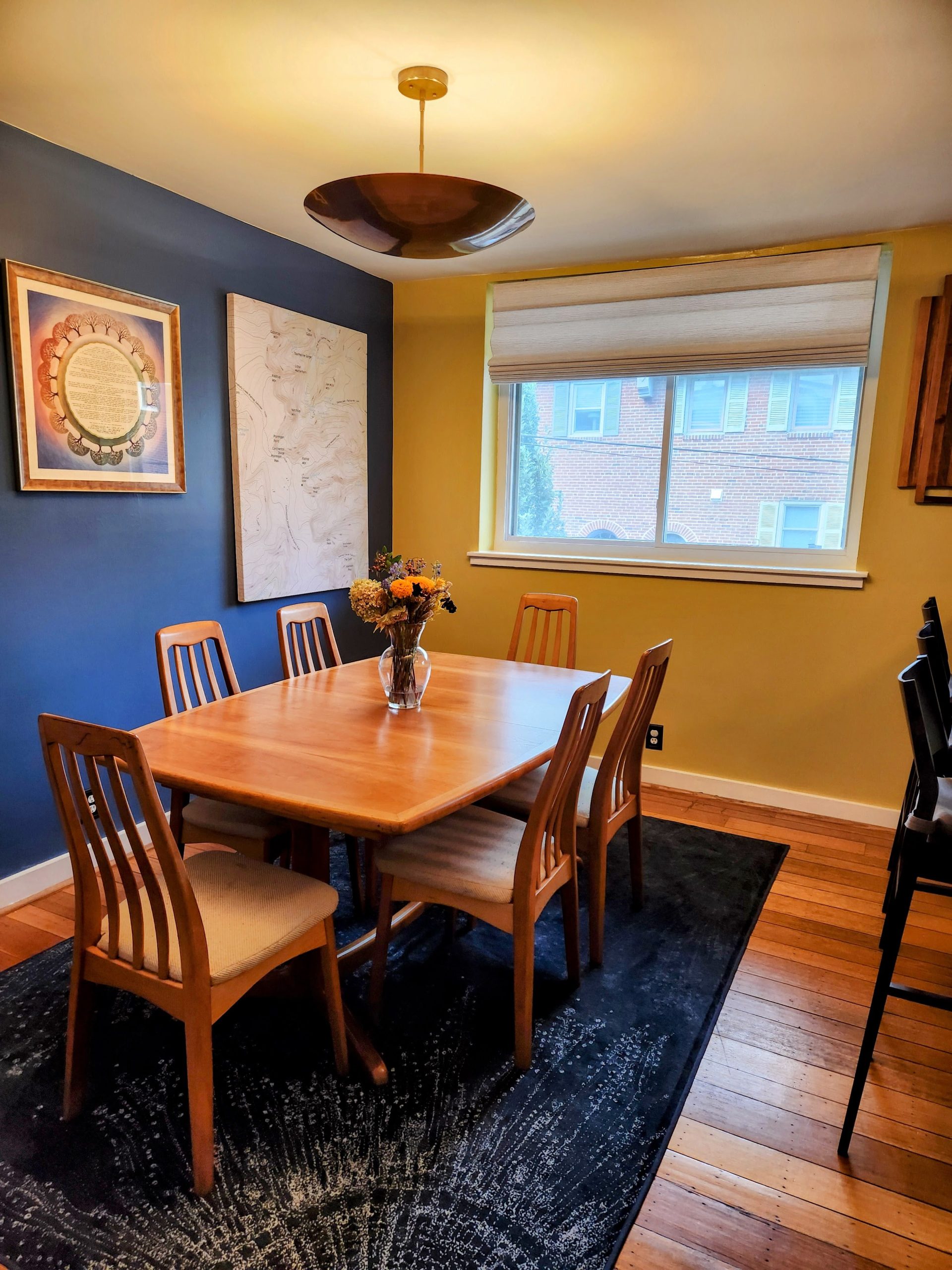 Dining room window area after renovation