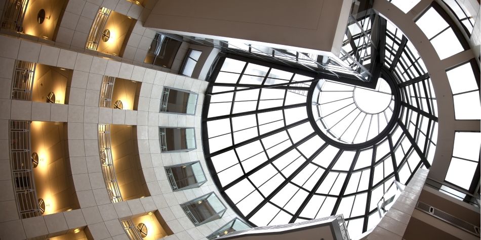Spiral skylight in the San Francisco Public Library Atrium